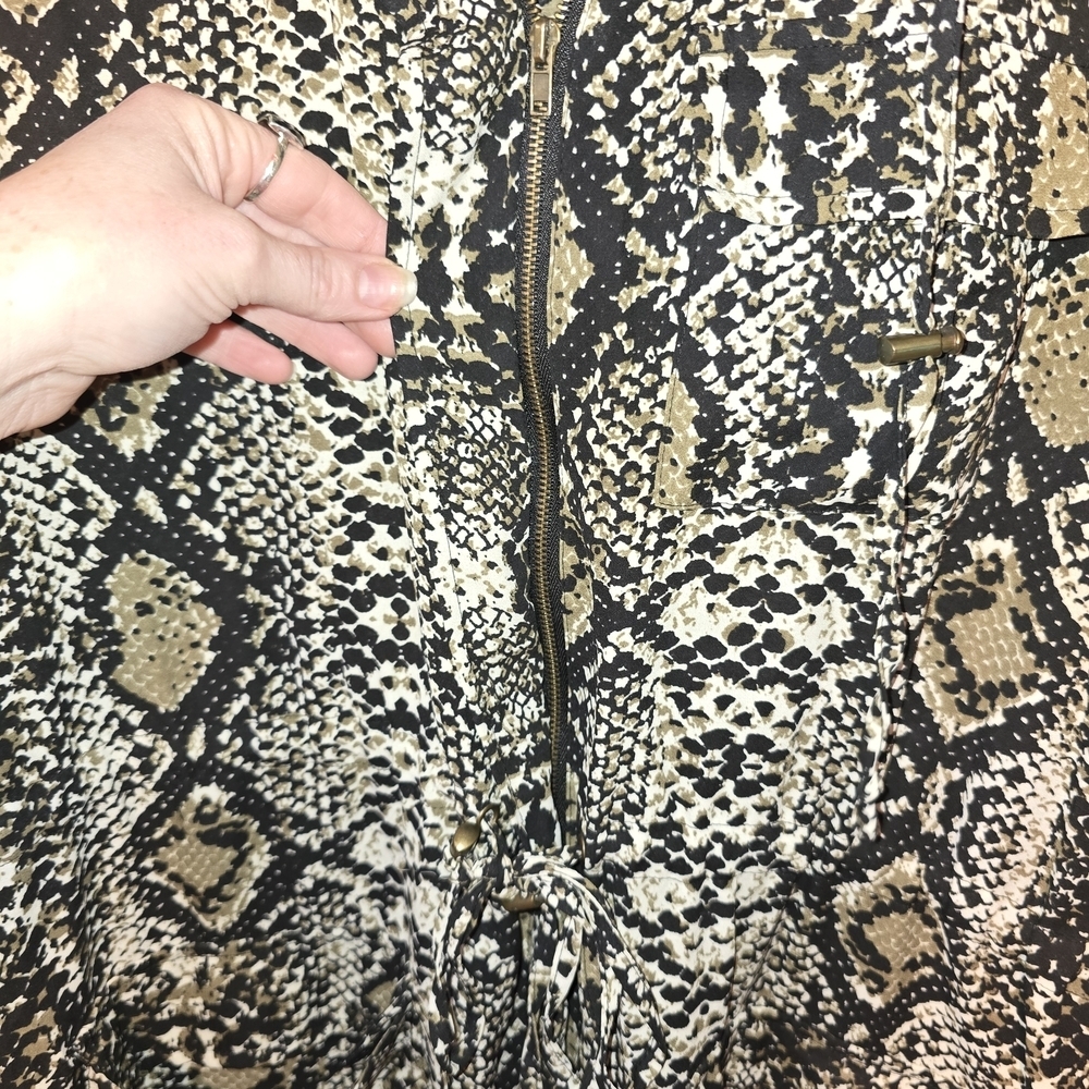 Daniel Rainn Snake Print Anorak Hooded Jacket Large - Picture 5 of 13